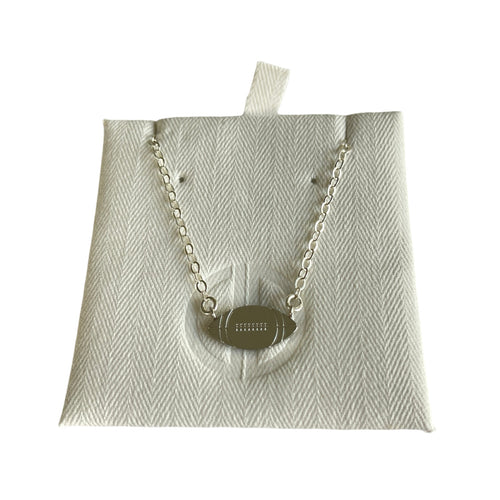 Football Charm Necklace - Silver